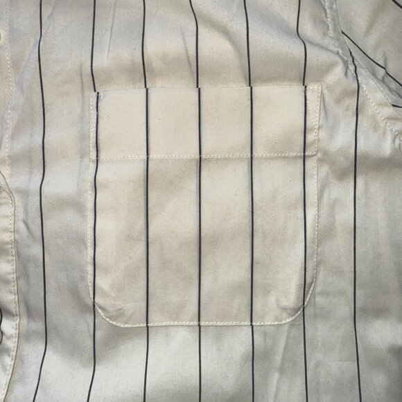 A New Day Womens Beige & Black Striped Button-Up Shirt Cotton Blend Size XXL - Picture 5 of 7